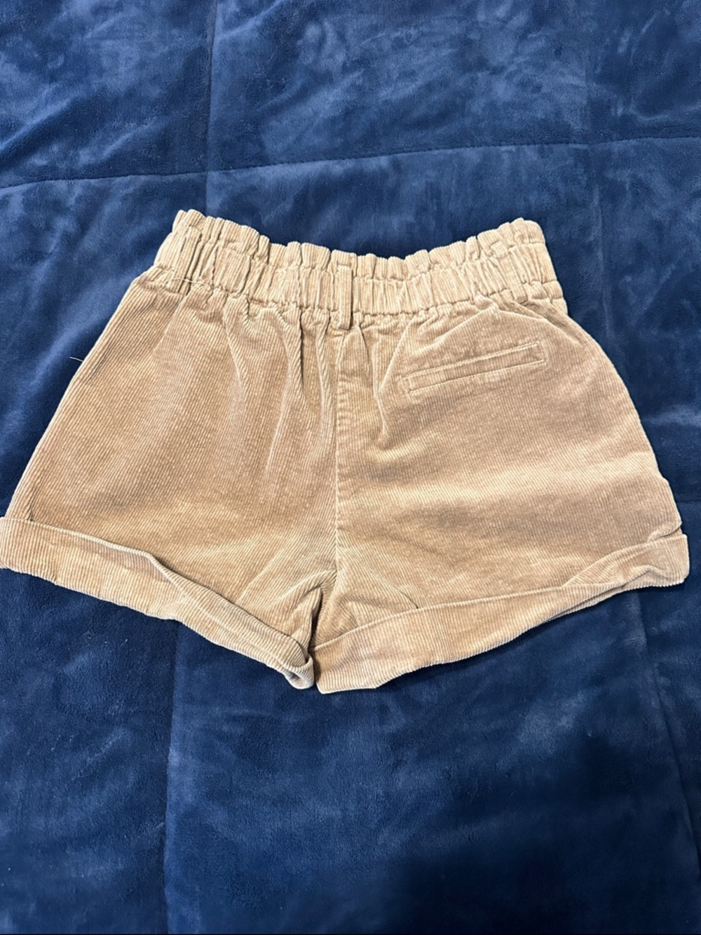 Cider Corduroy Paperbag High-Waist Shorts - Tan - Picture 2 of 2